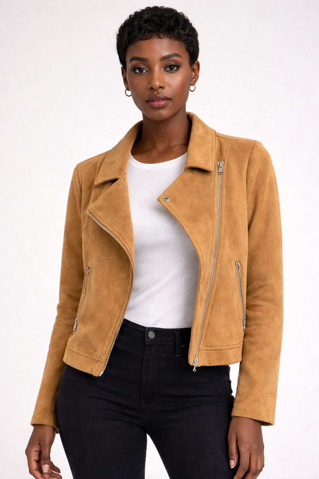 The Luxe Tan Moto Jacket