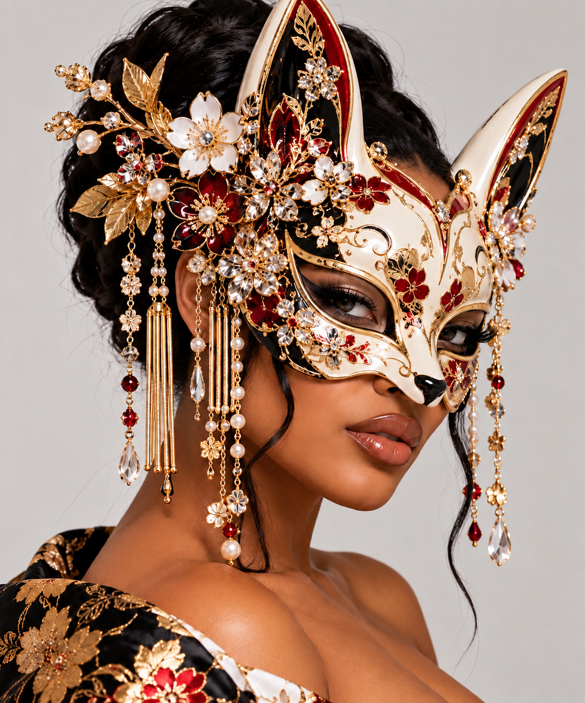 Imperial Kitsune Couture Mask