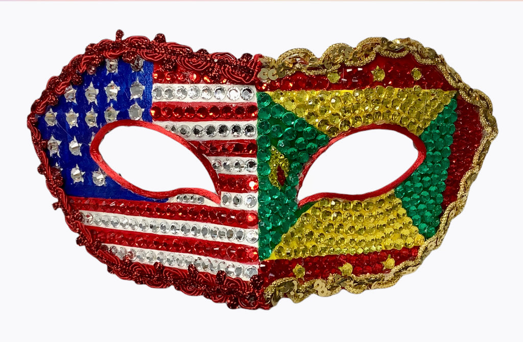 Rhinestone Half Mask - Grenada / American Mask