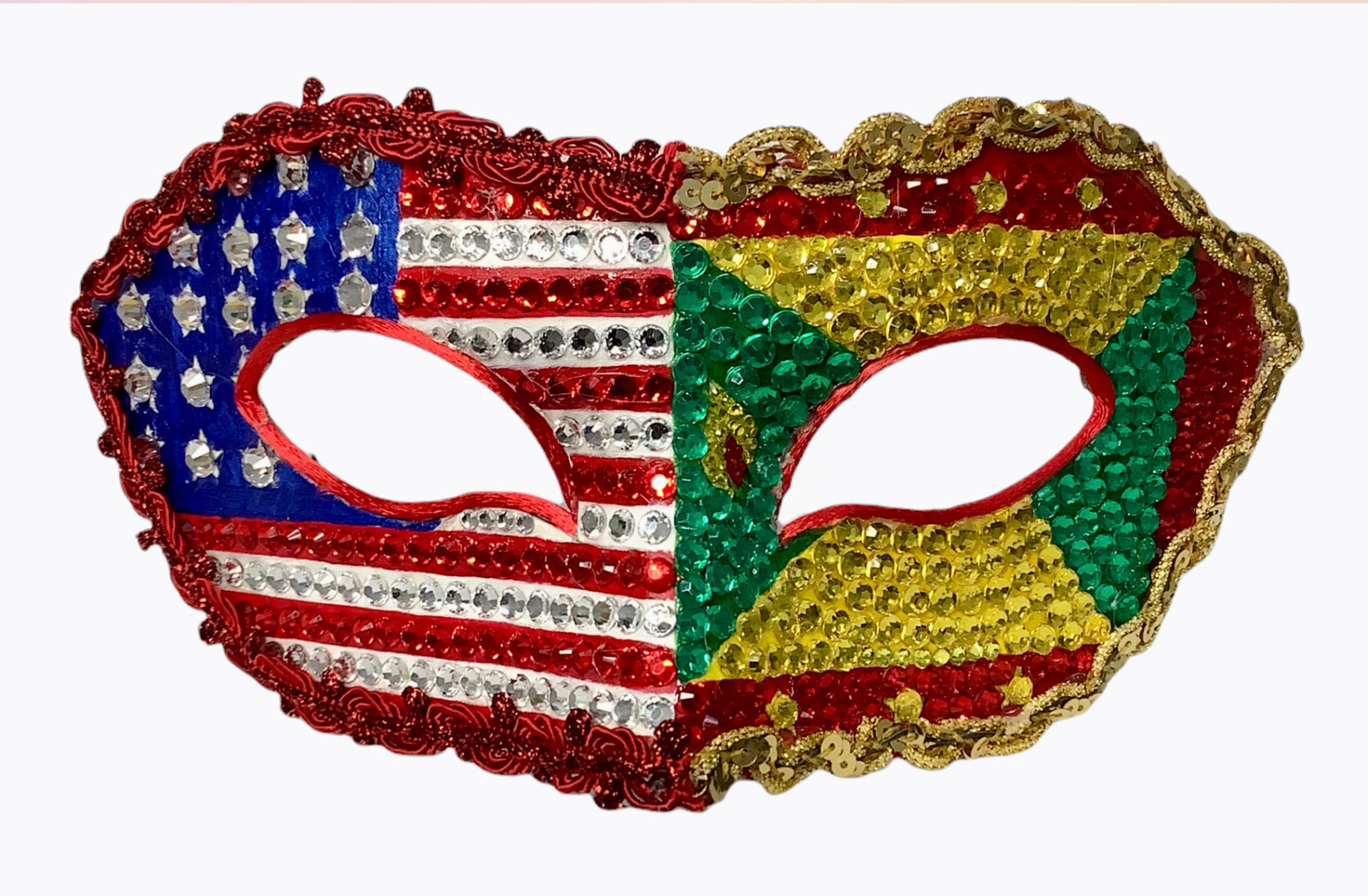 Rhinestone Half Mask - Grenada / American Mask