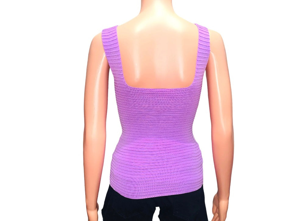 Lavender Fitted Ribbed Top