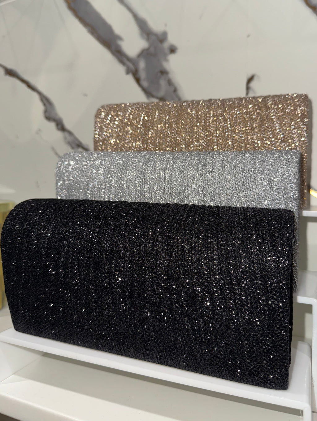 Gilded Glamour | Shimmery Handheld Clutch Purse