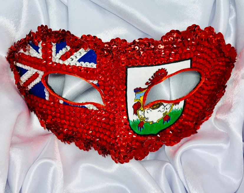 Rhinestone Half Mask - Bermuda