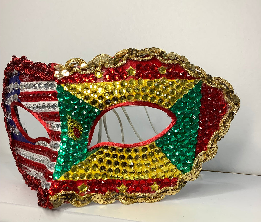 Rhinestone Half Mask - Grenada / American Mask
