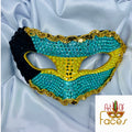 Bahamas Rhinestone Half Mask - Handcrafted Caribbean Masquerade Mask