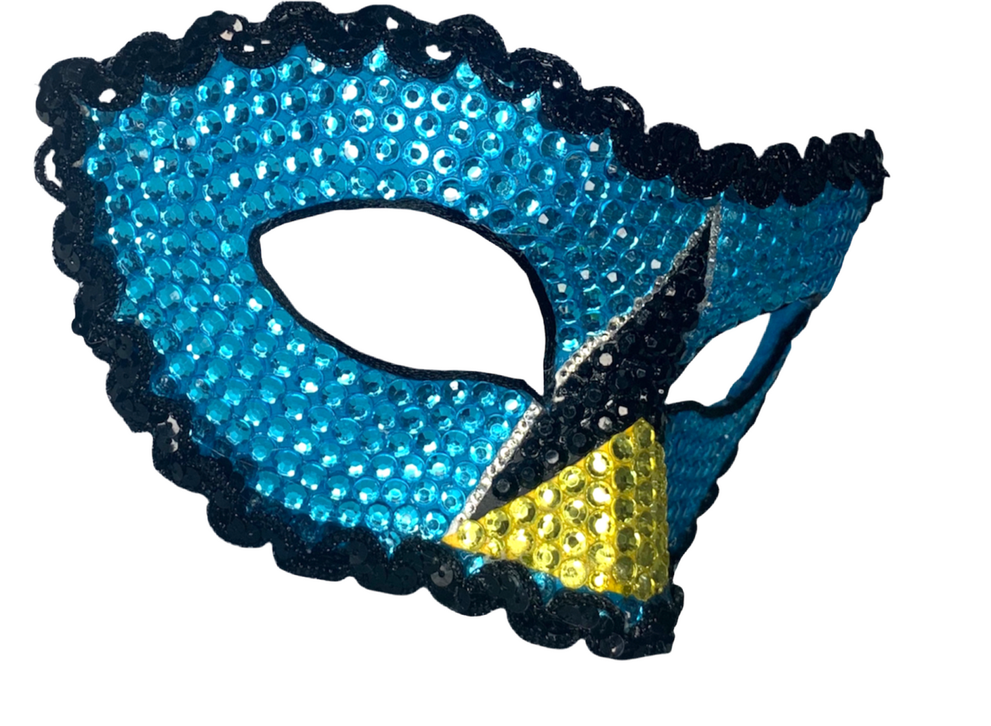 Saint Lucia Mask Flag Crystal Rhinestone Masquerade Mask