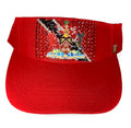Trinidad & Tobago Rhinestone Flag Visor | Handcrafted Crystal Sun Visor