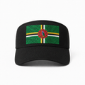 Dominica Flag Crystal Rhinestone Visor