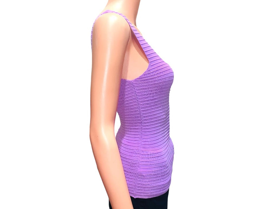 Lavender Fitted Ribbed Top