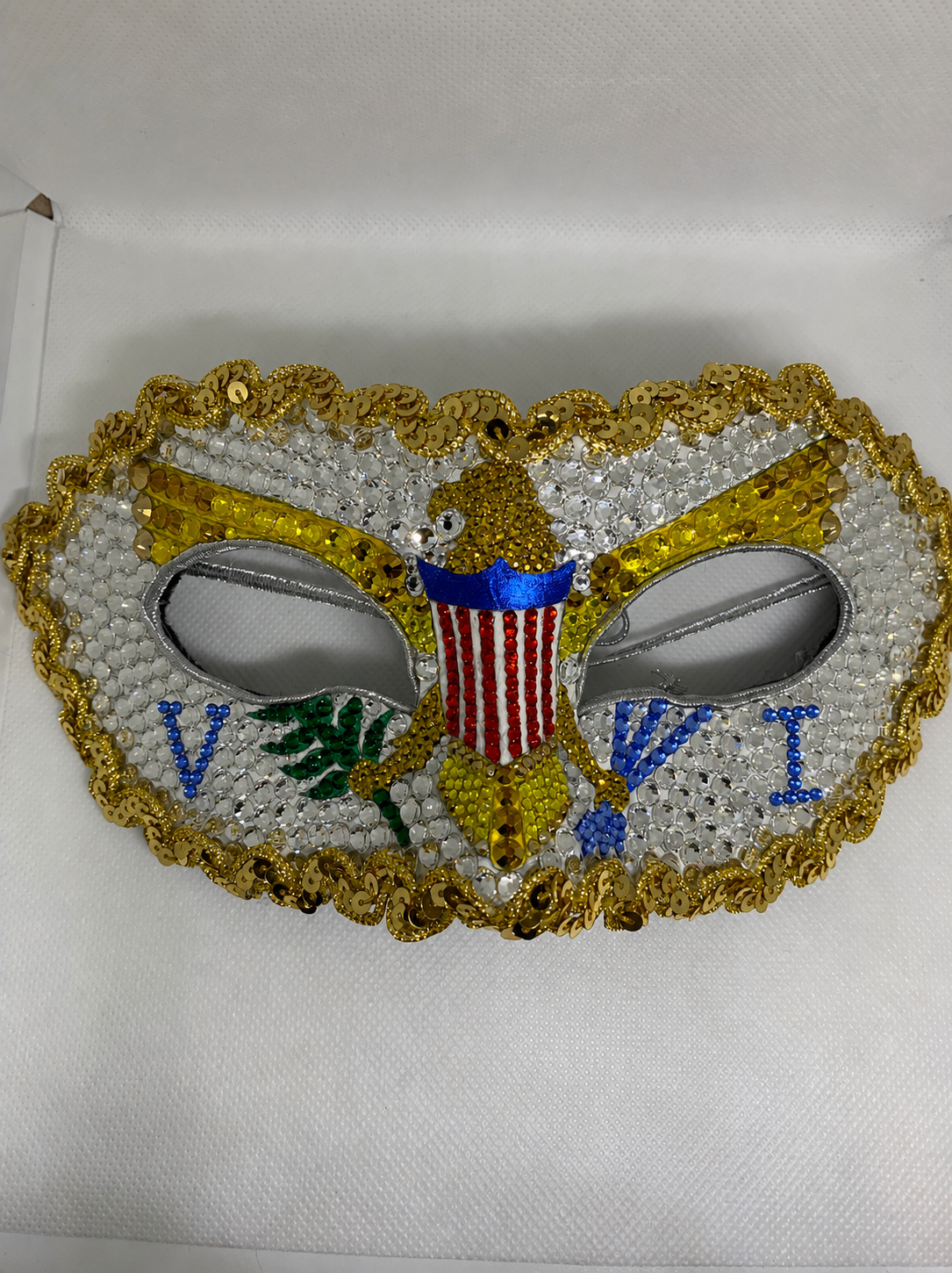 US Virgin Islands Jeweled Masquerade Mask