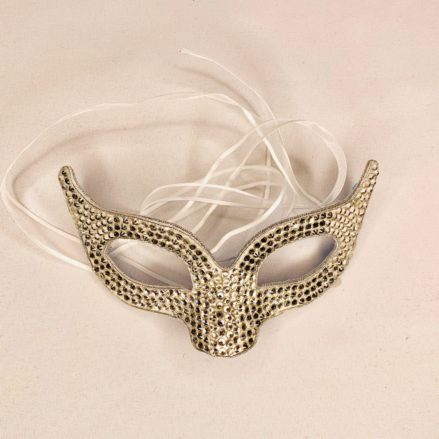 Cat Eye Custom Made Crystal Rhinestones Masquerade Mask Hand stoned and designed