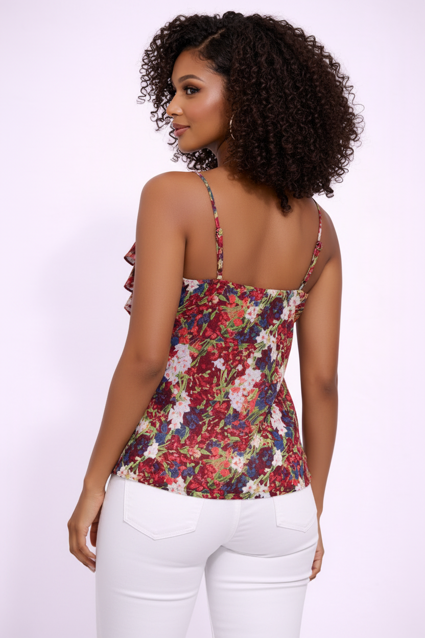 Back Shot - Floral Ruffle Top