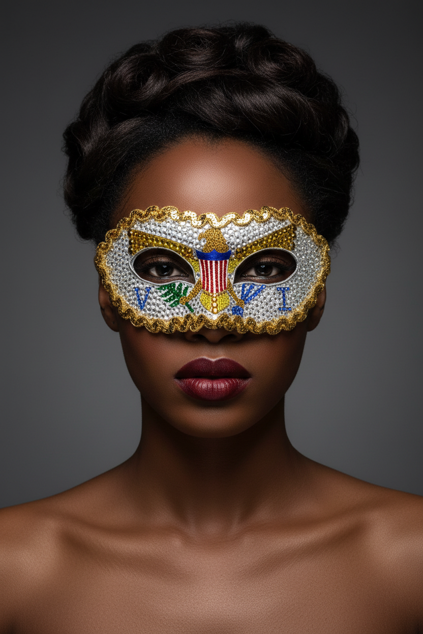 Beautiful Model with USVI Mask