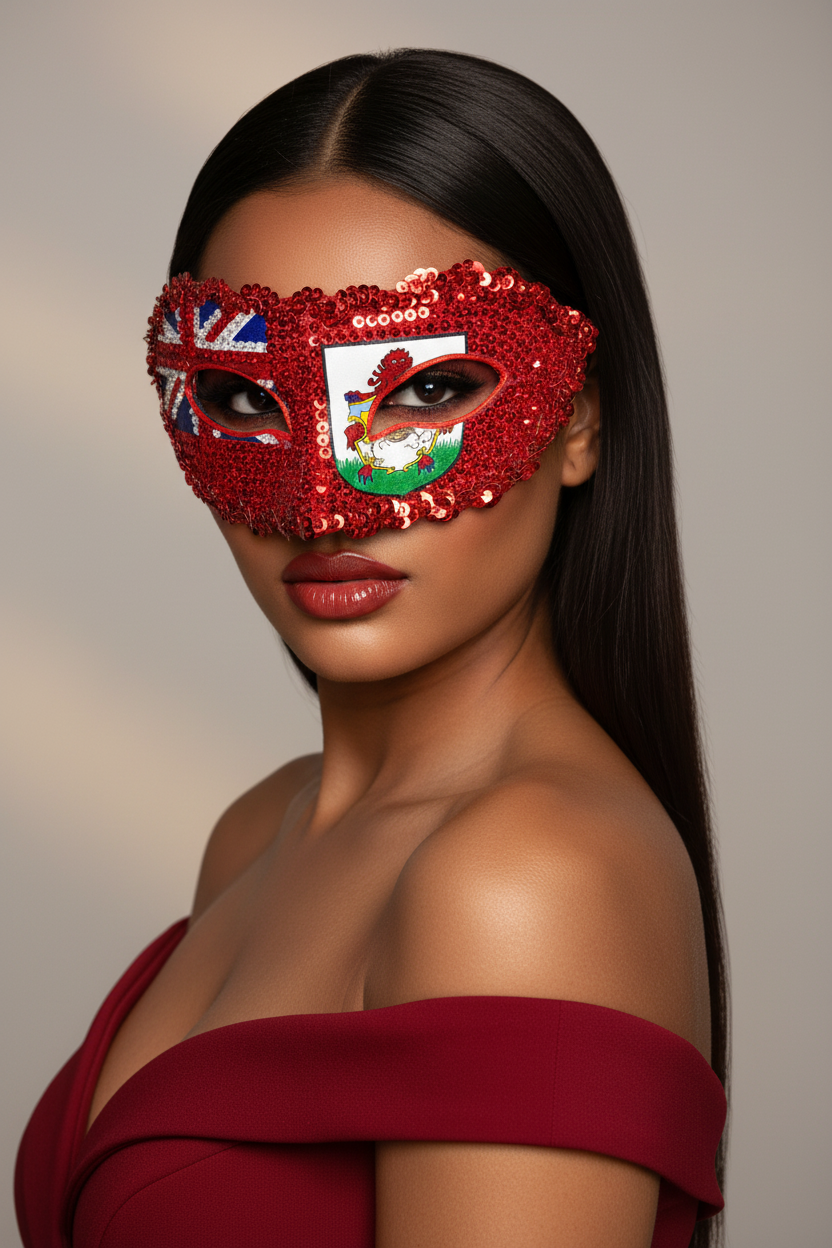 Bermuda Flag Mask on Model