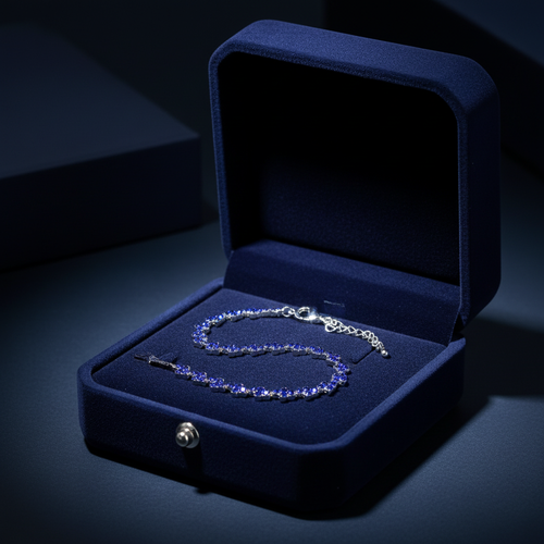 Blue Bracelet in Velvet Box