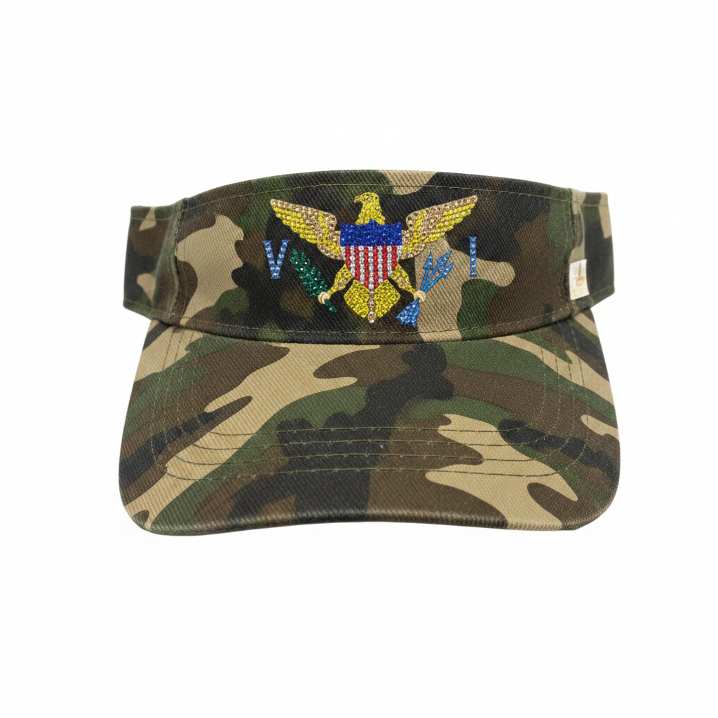 USVI Rhinestone Visor | Art Of Faces