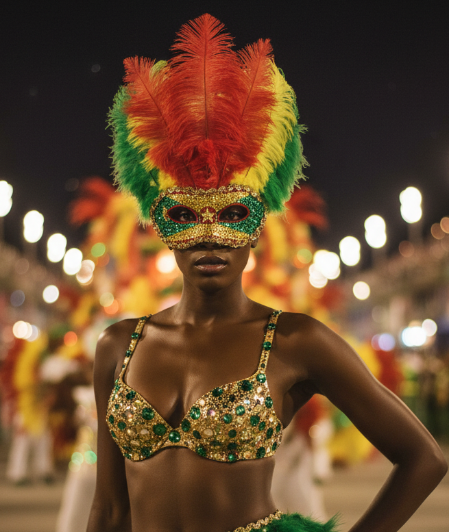 Carnival Mask Fitted on Model