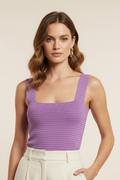 Close-Up Purple Ribbed Tank Top