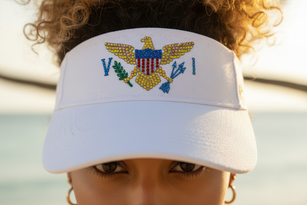 Close-Up Shining USVI Visor Stones