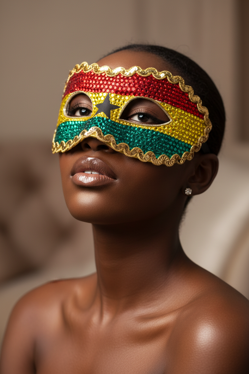 Ghana Flag Mask - Fab Pose