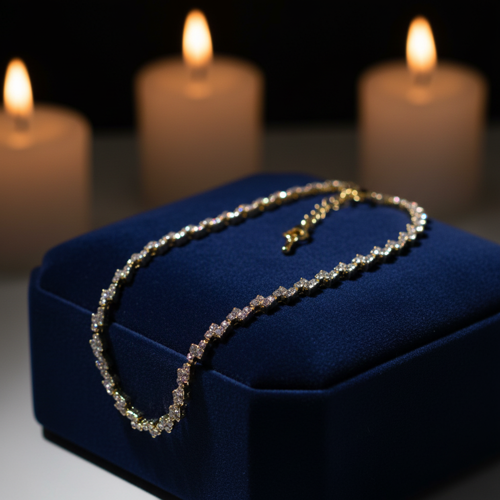 Gold Bracelet Velvet Shot