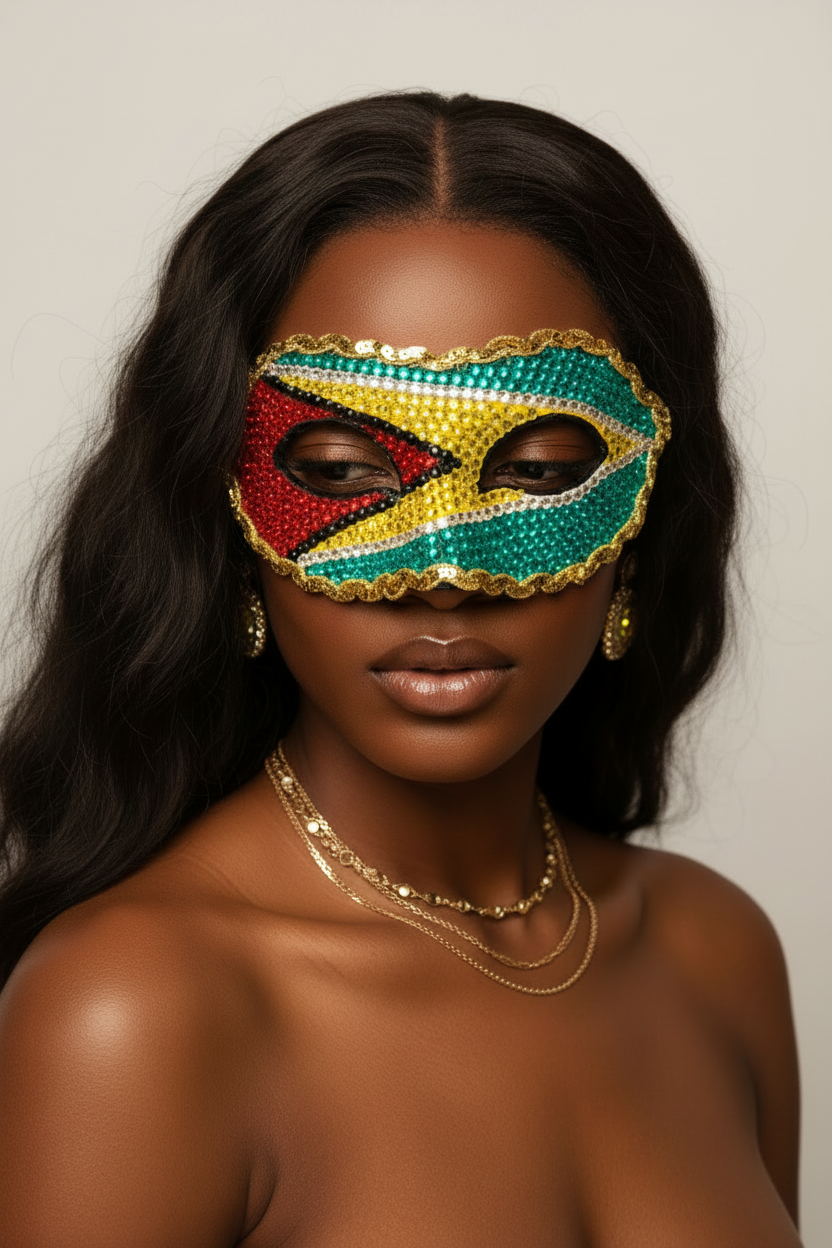 Guyana Flag Mask — Eyes Down