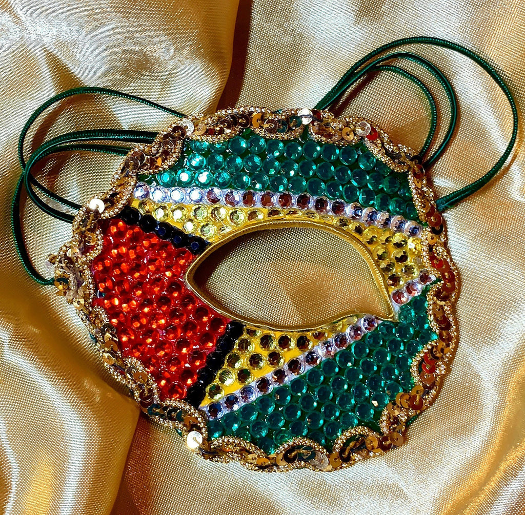 Guyana Eye Patch Mask - Handcrafted Rhinestone Masquerade Eye Patch