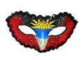 Rhinestone Half Mask - Antigua & Barbuda