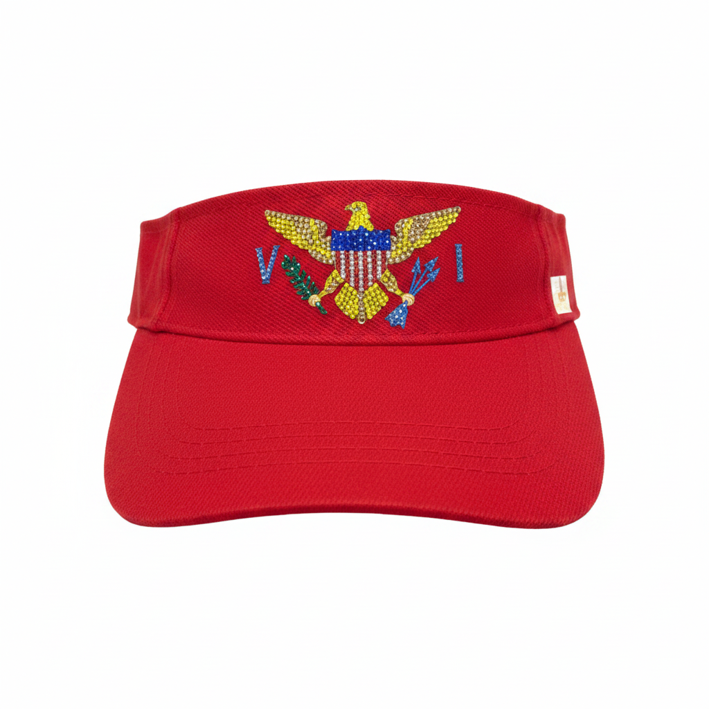 USVI Rhinestone Visor | Art Of Faces