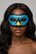 Saint Lucia Flag Mask - Saint Lucian Model