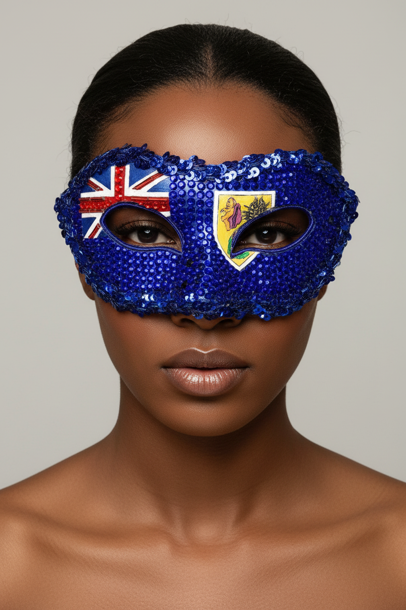 Turks & Caicos Mask - No Shadows Direct Stare