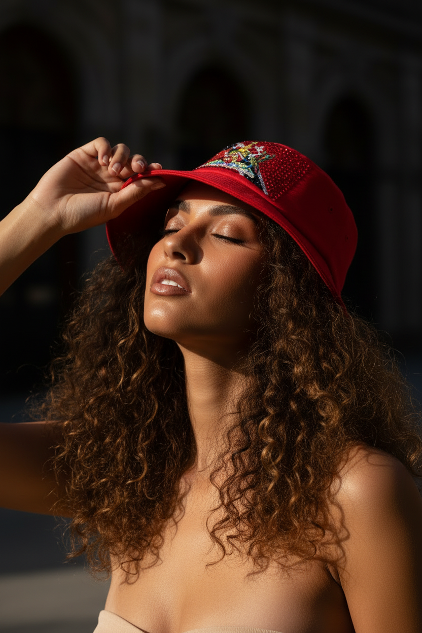 Unstoppable editorial model in T&T bucket hat