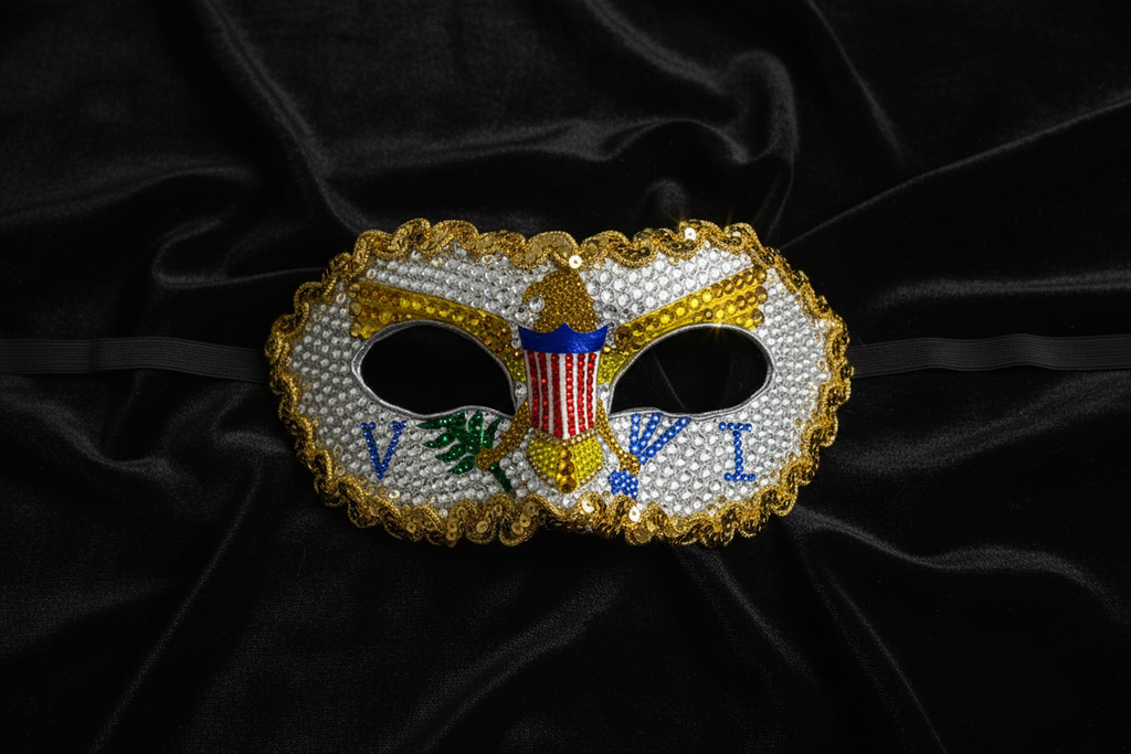 USVI Mask on Black Velvet - Soft Lighting