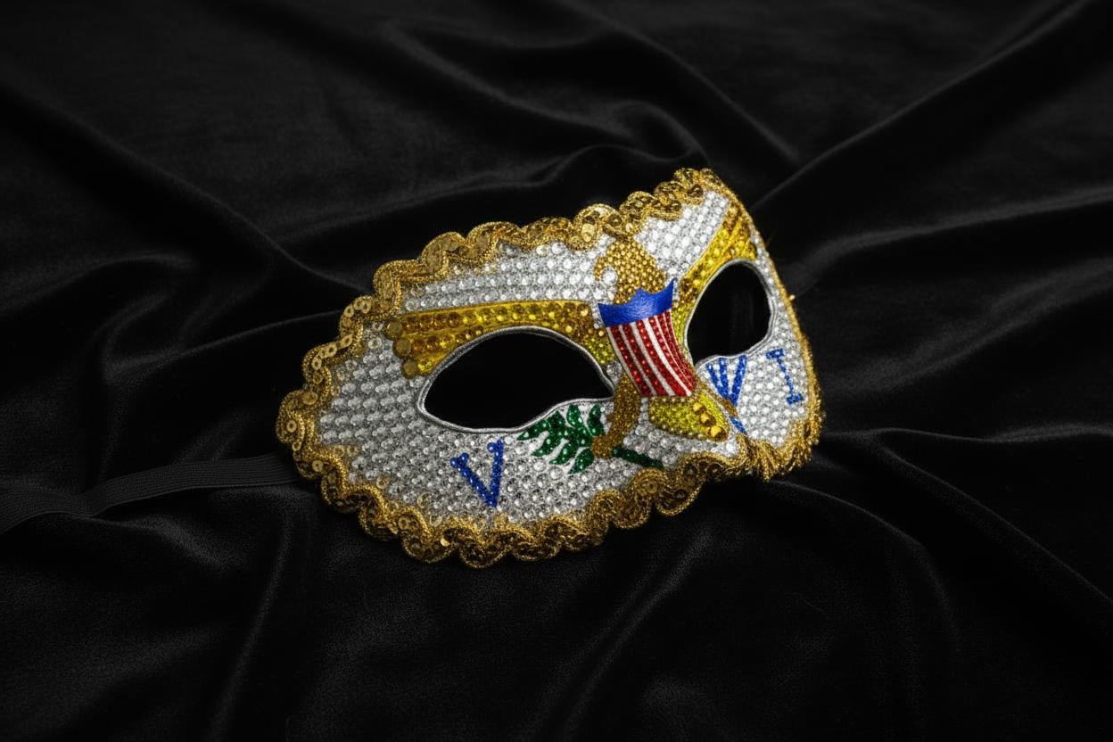 USVI Mask Side Angle on Black Velvet