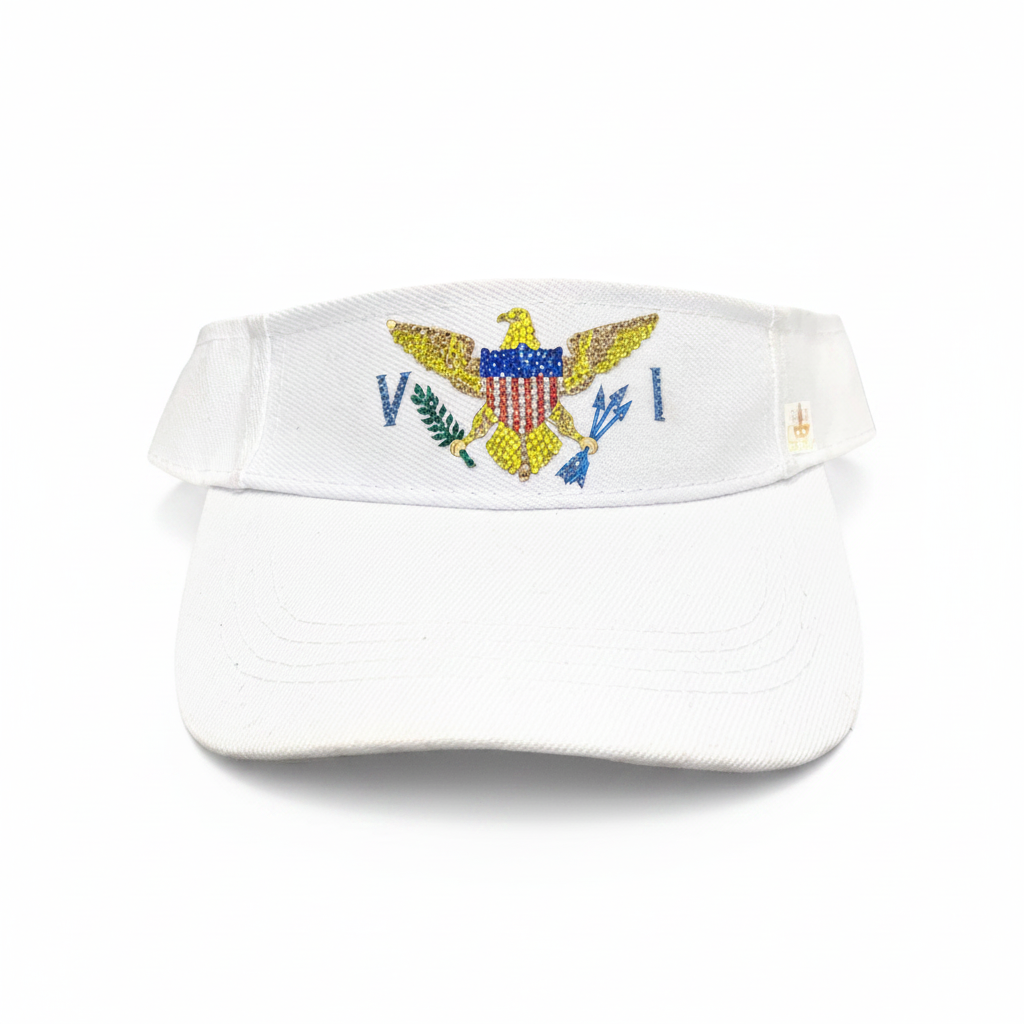 USVI Rhinestone Visor | Art Of Faces